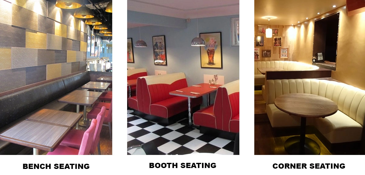 Bench/ Booth/ sofa bespoke Fixed seating for Restaurants,Hotels,Bars 