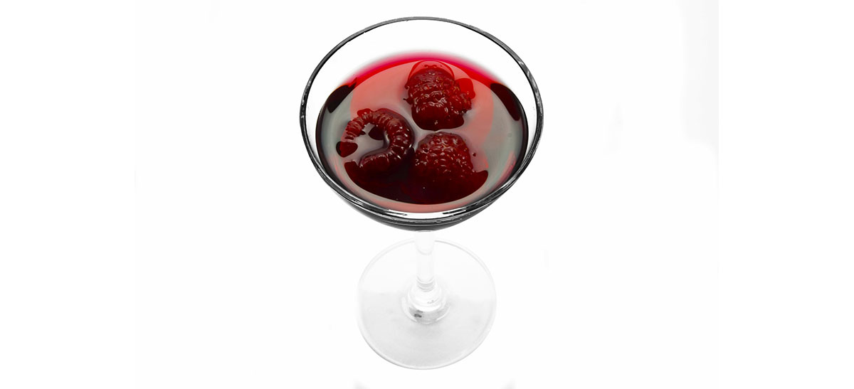 Blood red cocktail