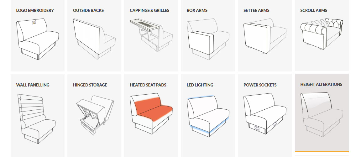 bespoke seating options