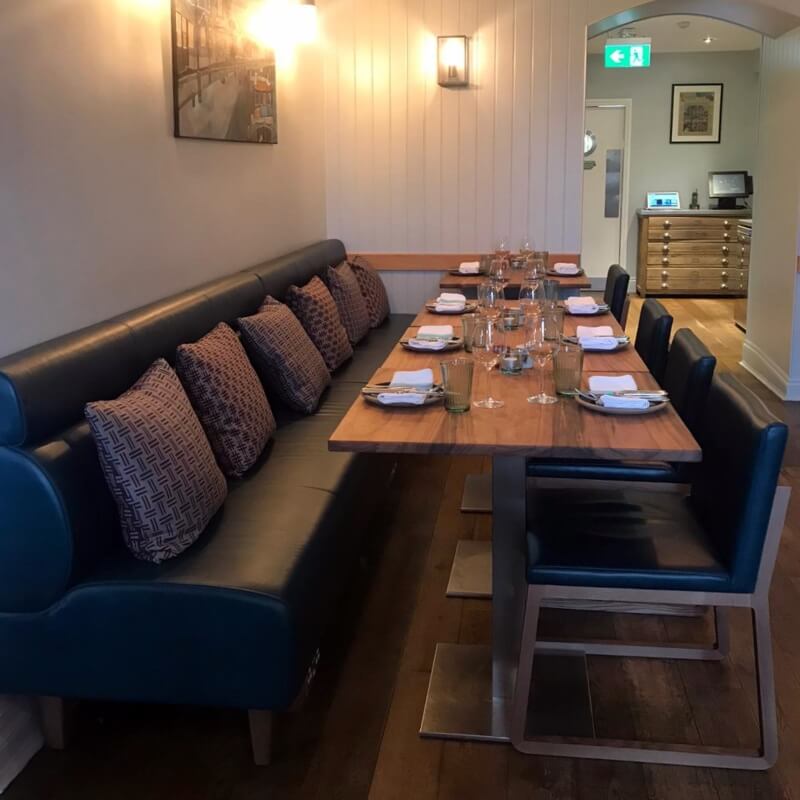 Flute and Headroll Hotel Banquette Seating