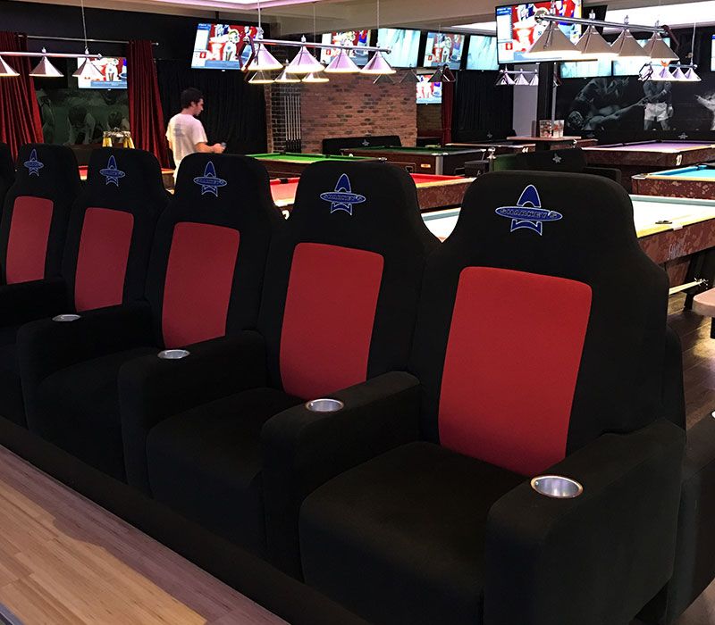 free standing seating in snooker hall