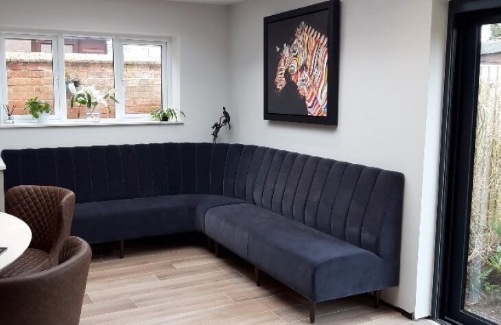 Blue Residential Banquette Seating