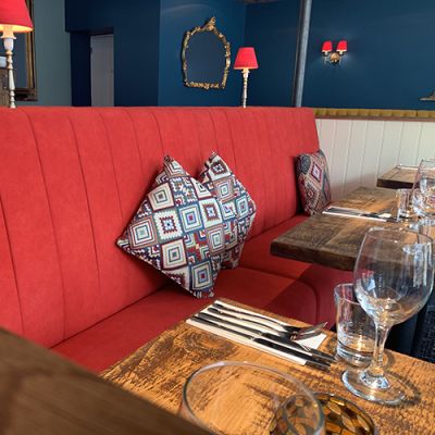 Bespoke banquette restaurant seating