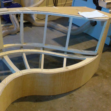 Curved Banquette Seating Construction