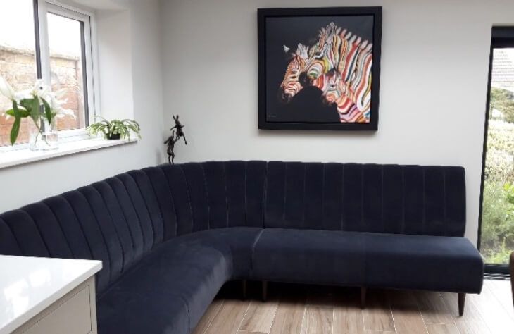 Blue Residential Banquette Seating